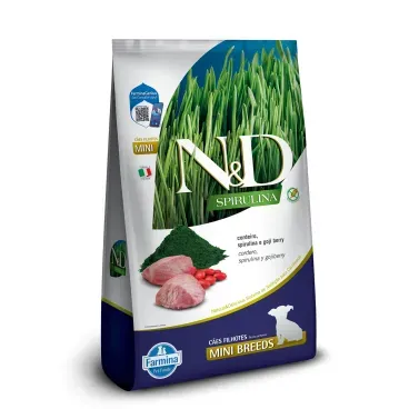 Racao N-D Spirulina Caes Puppy Mini Cordeiro